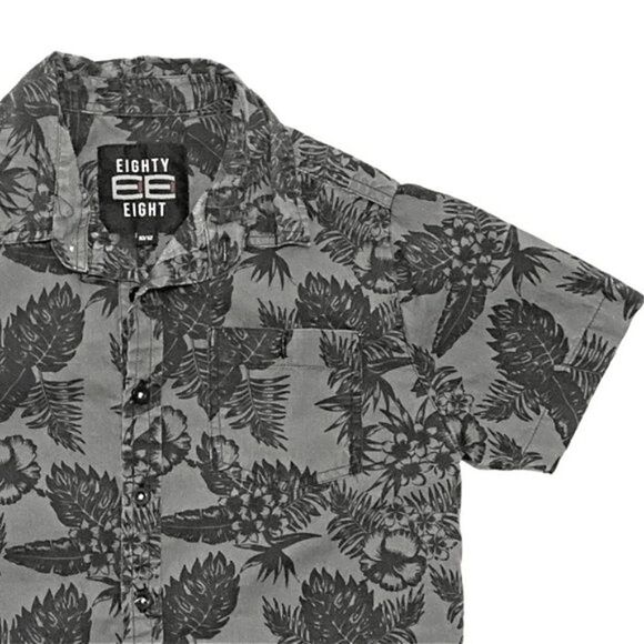 Eighty Eight Tropical Print Button Down Shirt - Picture 3 of 5